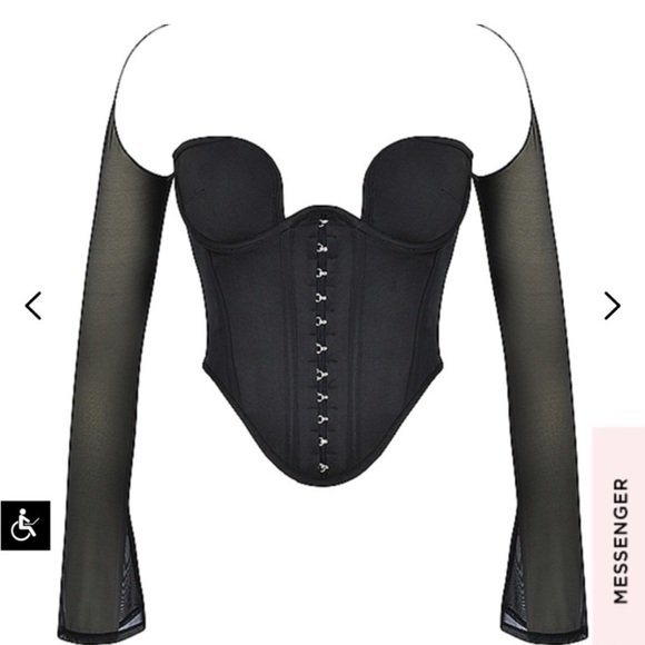 HOUE OF CB MINA CORSET BLACK SIZE LARGE - Picture 3 of 3